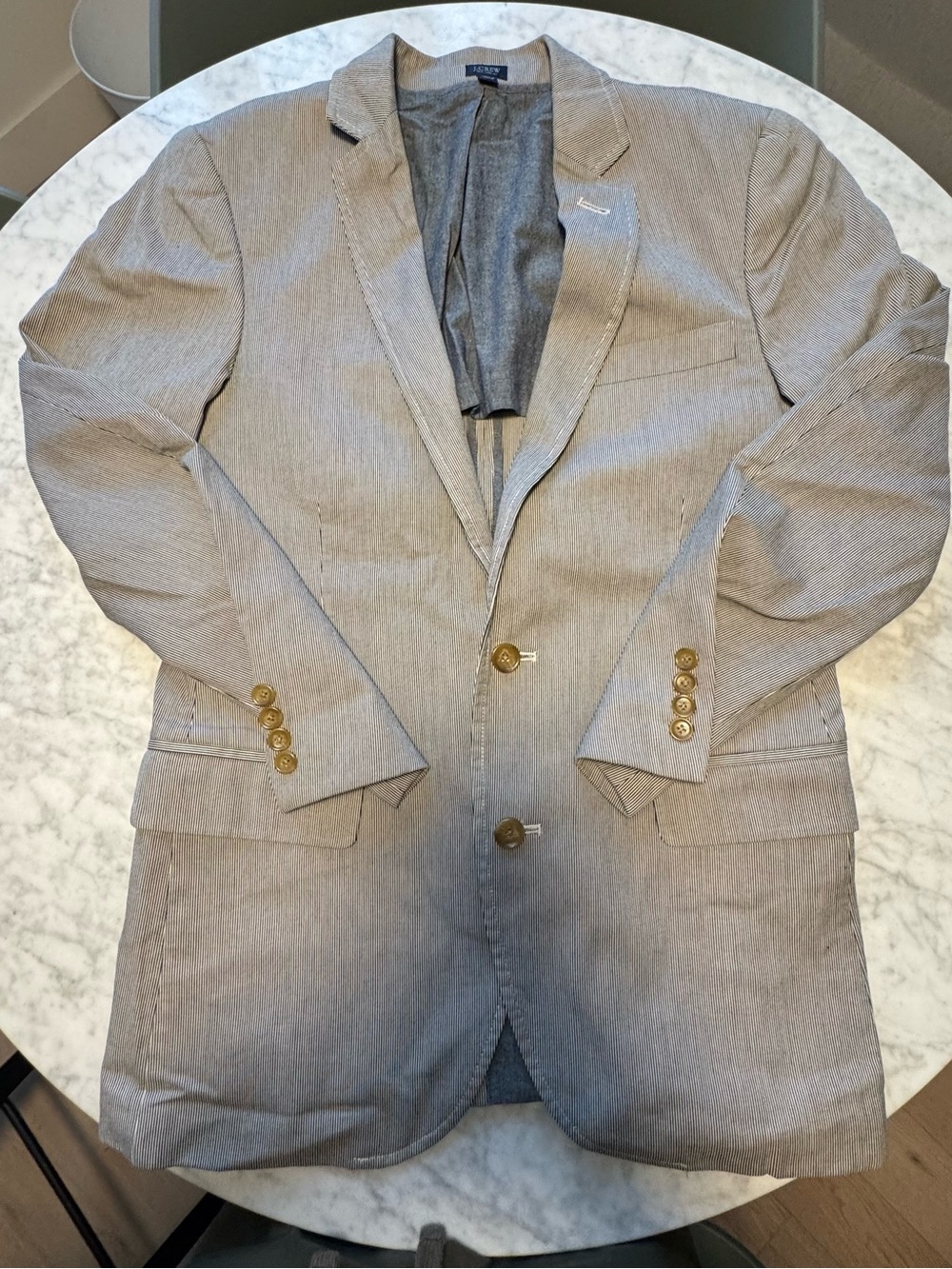 J. Crew Black & White Notch Lapel Blazer